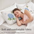 thumbnail image 5 of Blue Hydrangea Floral Body Pillow Cover 20 x 60 Inch Decorative Pillow Cover Farmhouse Flowers Blossom Lumbar Pillowcase Seasonal Rectangle Cushion Case for Couch Sofa Bed Living Room, 5 of 9