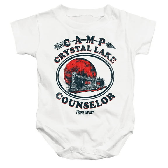Friday The 13Th Camp Counselor Unisex Infant Snap Suit for Baby (12 Months) White