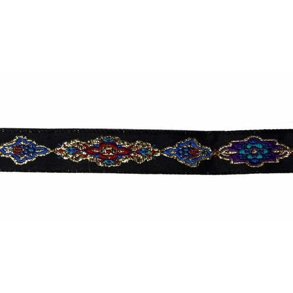 9/16 inch Southwestern Jewels Woven Jacquard Braid Ribbon, 3 Yards