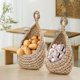 thumbnail image 4 of Cesta colgante de pared bohemia tejida a mano para frutas y verduras, organizador de almacenamiento, cesta colgante decorativa para pared, 4 of 7