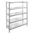thumbnail image 7 of Stainless Steel Shelves 48x18.5 Inch 5-Tier Adjustable Rack - Heavy Duty 330lb Per Shelf - Kitchen, Garage, Office Storage, 7 of 7