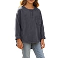 thumbnail image 5 of Bovxnpu Unisex Girls Long Sleeve Shirts Undershirts Long Sleeve Slub Cotton Base Layer Pullover Girls Tops, 5 of 7