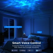 Govee Star Light Projector with 3 Aurora Flowing Effects, Works with Matter, Alexa and Google Assistant, 52 Scene Modes, 18 White Noise Options, LED Night Light Projector for Bedroom, Without Plug