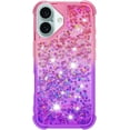 thumbnail image 2 of Case for iPhone 16 Case Girls Women,Liquid Glitter Shockproof Back Cover Soft TPU Bumper Silicone Slim Protective Cover for iPhone 16 6.1 inch Gradient Pink, 2 of 6