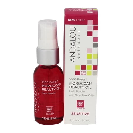 Andalou Naturals 1000 Roses Moroccan Beauty Oil  with Rose Stem Cells  1 Oz  6 Pack