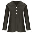 thumbnail image 4 of Womens Cotton Linen Button Down Shirt 2026 Spring Casual Long Sleeve Blouses Solid Color Loose Soft Work Tops Dressy Lightweight Comfy Outfits Going Out Tops Ladies Fashion Trendy, 4 of 6