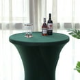 thumbnail image 5 of Balsa Circle 36" Cocktail Spandex Fitted Stretchable Elastic Tablecloth Hunter Green, 5 of 8