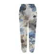 thumbnail image 4 of BiZtdJrK Gym Sweatpant for Women Floral Print Drawstring High Waist Casual Joggers Trendy Travel Sweat Pants with Pockets Multicolor S, 4 of 5