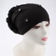 thumbnail image 1 of Sombrero Turbante de mujer perfecl Moda Elástico Grande Negro, 1 of 8