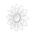 thumbnail image 3 of Contemporary Home Living 35.75" Silver Metal Flower Framed Wall Mirror, 3 of 5