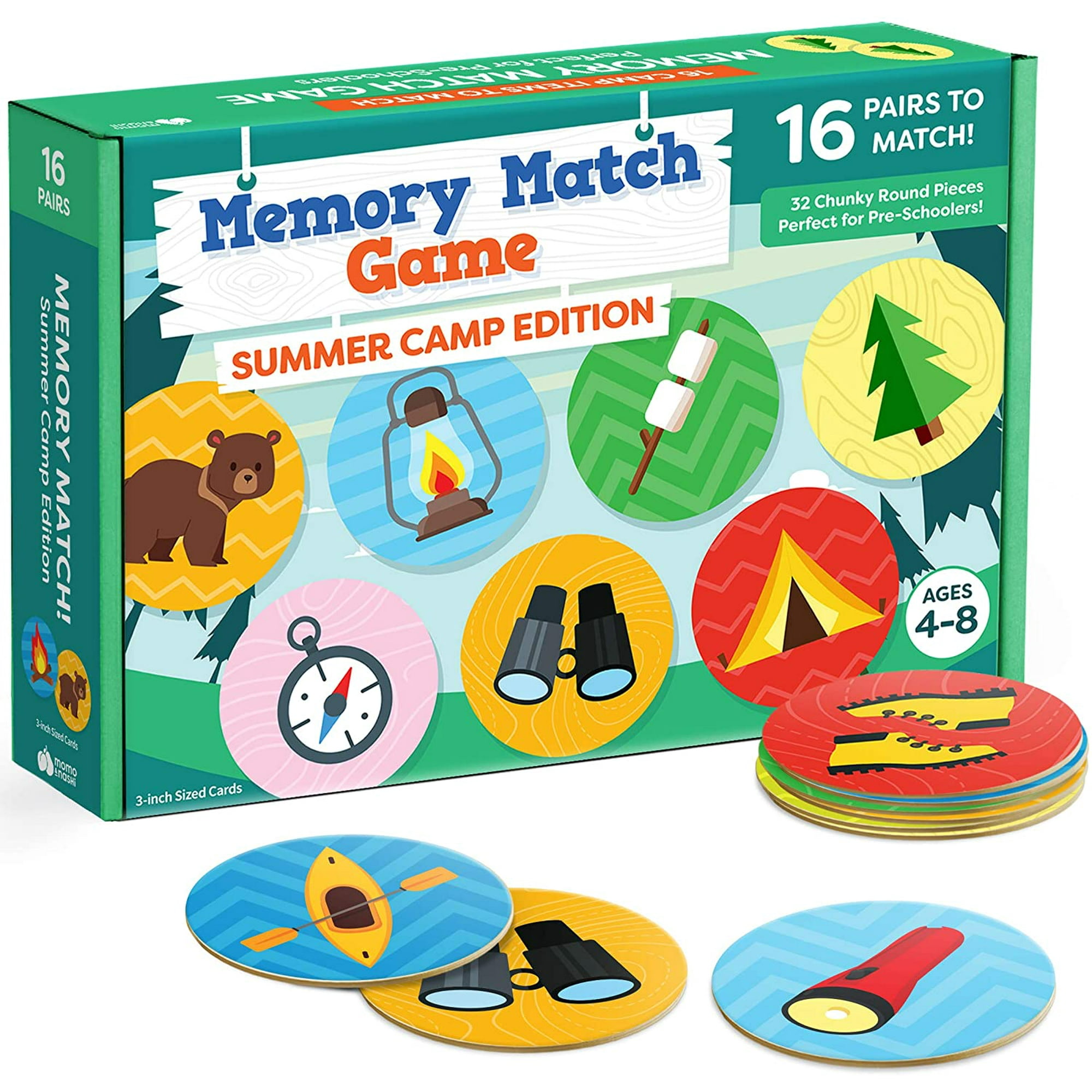 Matching Memory Game for Kids - 32pc Summer Camp Concentration Memory Card  Matching Games for Children - Preschool Toddler Memory Games for Kids &  Toddlers Ages 3-5, 3, 4, 5 and Up - Boys and Girls | Walmart Canada
