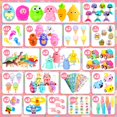thumbnail image 2 of 120 piezas de huevos de Pascua de plástico prerellenos en colores pastel con varios juguetes, 2 of 6