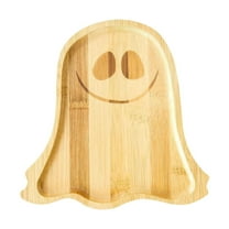 PEIBang Halloween Wooden Serving Platter,Ghost/Pumpkin Shape Serving Tray,Halloween Wood Charcuterie Board for Fall Dinnerware Supplies