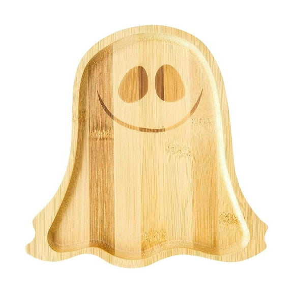 Summercome Halloween Charcuterie Board Pumpkin Ghost Serving Trays Bamboo Cheese Platter Tray Appetizer Boards Party Serving Platters for Home Party Dinnerware Supplies