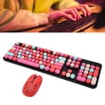 thumbnail image 1 of Retro Punk Wireless Keyboard and Mouse Combo, 2.4G USB Keyboard with 3 DPI Adjustable Gaming Mouse Set, 1 of 7