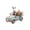 A, variant on Easter Bunny Figurine Decor, Driving White Rabbit Statue Tabletop Ornament, Festival Present for Garden Home Table Office Dining Room Mantle Party Supplies,A