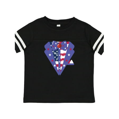 

Inktastic American Flag Tuxedo 4th of July Gift Toddler Boy Girl T-Shirt