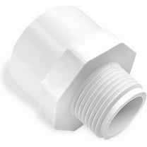 Lakesstory 3/4" x 1" PVC Pipe Adapter - Sch 40, MNPT x Slip, White, 1.83" Length, Made in USA