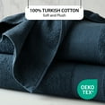 thumbnail image 3 of Regency Heights Bathroom Towels, Quick Dry Cotton Towel Set, Navy, 27” x 54", 4-Piece, 3 of 8