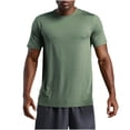 thumbnail image 5 of ZCFZJW Mens Gym T-Shirts Casual Summer Short Sleeve Solid Color Crew Neck Basic Workout Tees Tops Trendy Moisture-Wicking Tshirt Green XXL, 5 of 8