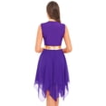 thumbnail image 2 of CHICTRY Womens Metallic Color Block Patchwork Lyrical Contemporary Dance Dress, 2 of 7