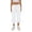 White, variant on hoksml Women's High Waist Capri Joggers, Ruffle Waist Drawstring Casual Pants with Pockets for Summer
