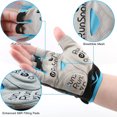 thumbnail image 3 of Guantes de ciclismo para hombres y mujeres con almohadilla absorbente de golpes, medio dedo para bicicleta de carretera, MTB, ciclismo, ciclismo, guantes para hacer ejercicio, gimnasio, entrenamiento, 3 of 7