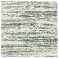 thumbnail image 2 of SAFAVIEH Hudson Jack Abstract Shag Area Rug, Ivory/Green, 4' x 4' Square, 2 of 11