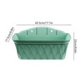 thumbnail image 3 of IROINID Home Decor Clearance,Rectangular Plastic Wall Mount Planter Basket with Faux Leather Texture Weather Resistants Window Box Planter for Indoor Outdoor Balcony Patio and Garden Dec, 3 of 6