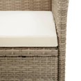 thumbnail image 3 of vidaXL Outdoor Chairs 2 pcs with Cushions Poly Rattan Beige, 3 of 5