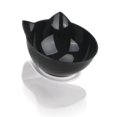 thumbnail image 3 of Bol pour Animaux de Compagnie Contenant d'Eau Potable à 15° Incliné avec Support Surélevé Protection Colonne Vertébrale Alimentation des Petits Animaux Domestiques 1 Bol Noir, 3 of 8