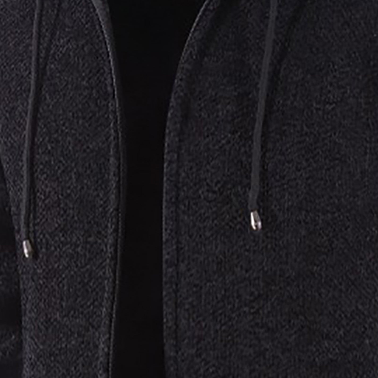 Odeerbi Trench Coats for Men Mid-length Hooded Jacket Windbreaker Solid Solor Casual Anoraks Black