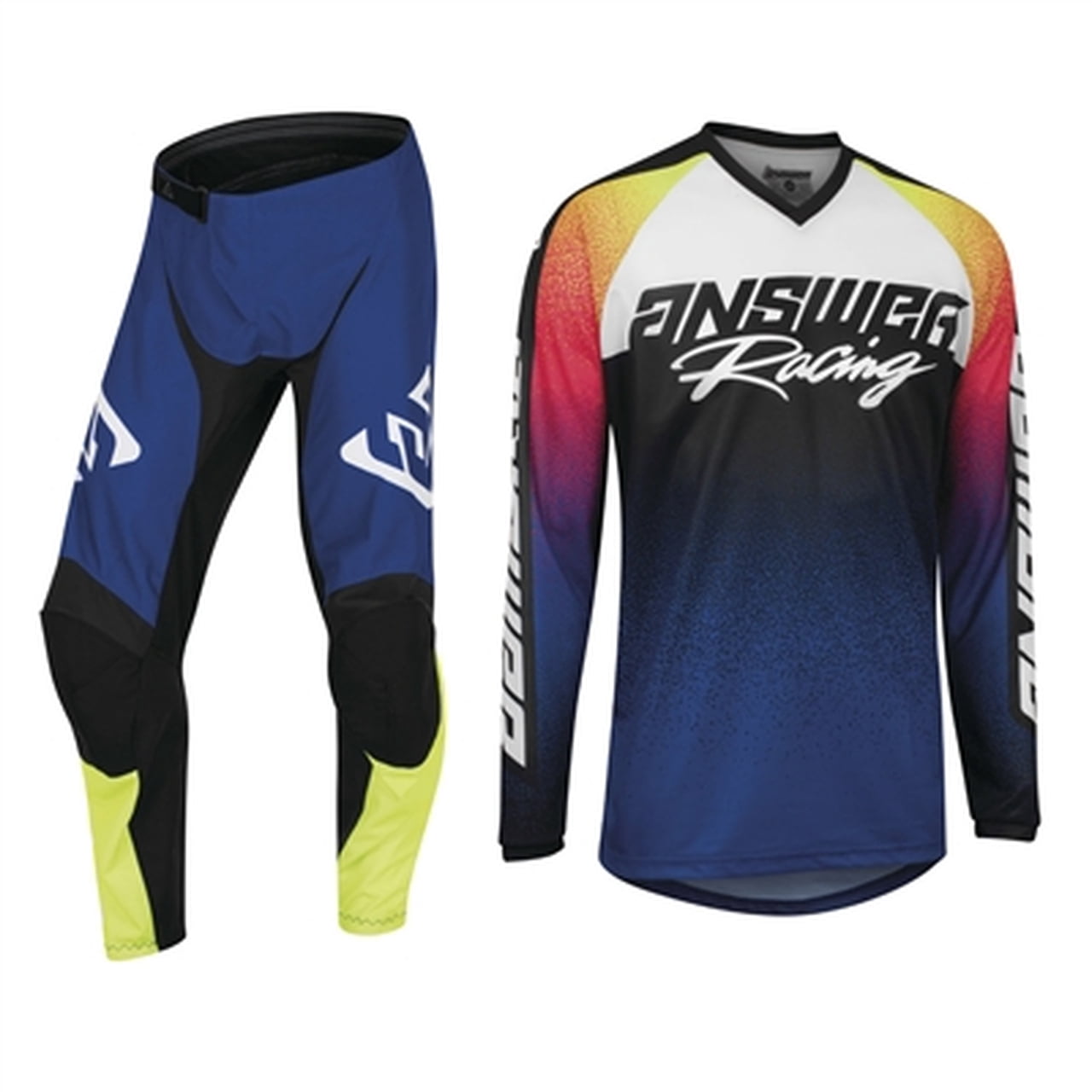 Answer Racing A22 Syncron Prism Motocross Jersey – Men's Sizes XS-2XL (Blue/Pink/Red)