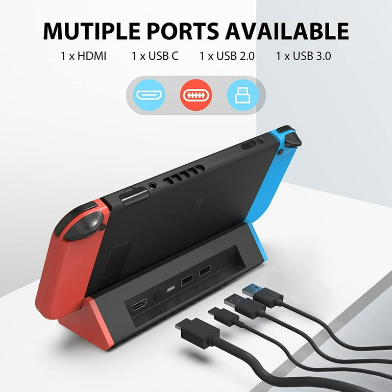 YCCTEAM Switch Dock para Nintendo Switch/OLED, USB C a HDMI TV para  Nintendo Switch, adaptador de interruptor portátil 4K estación de  acoplamiento