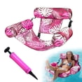 thumbnail image 2 of 1 Pack Inflatable Pool Float Chairs Adults Portable Heavy Duty Swimming Pool Adjustable Blow up Water Floating for Summer Beach Lake Party, 2 of 9