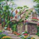thumbnail image 1 of Kit Punto Cruz Con Casa Hilo Algodón Ecológico Bordado 11CT 50x50cm, 1 of 9