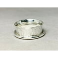 thumbnail image 5 of Heaven Crafts Hammered Spinner Ring 925 Solid Silver Dainty Wide Band Gift For Her & Him, 5 of 6