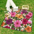 thumbnail image 6 of Vibrant Floral Seamless Pattern Design Picnic Blanket Waterproof Outdoor Beach Blanket Hand-held Pad Suitable for Travel, Camping, Beach, Family Gatherings, 6 of 7