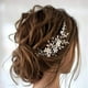 thumbnail image 1 of Jakawin Novia Boda Peineta para el cabello Niñas de flores Accesorios para el cabello nupcial Pieza para el cabello para mujeres y niñas Hc034 (plata), 1 of 5