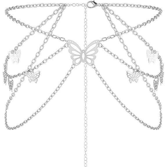 Multi-Layer Metal Chain Belt - Adjustable Waist Link Belt for Dress & Jeans