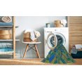 thumbnail image 2 of Ahgly Company Machine Washable Indoor Rectangle Transitional Purple Navy Blue Area Rugs, 6' x 9', 2 of 7