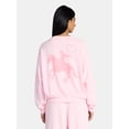 thumbnail image 3 of Valentine's Day Women's Heart Lasso Graphic Fleece Top from Way to Celebrate, Sizes S-XXXL, 3 of 5