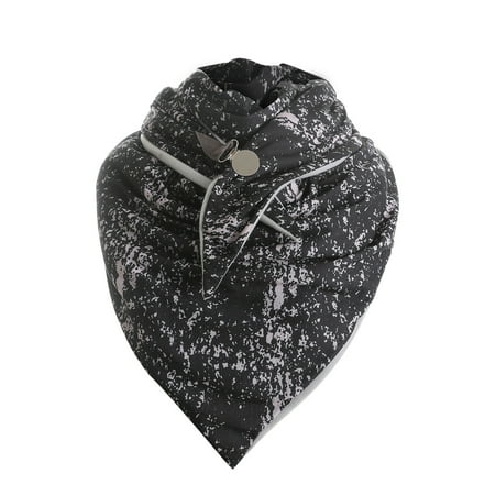 

Head Scarf for Women Hair Scarves Winter Ladies Fashion Buckle Leopard Camouflage Print Double-sided Scarf Warm Bib Scarfs for Women Headwrap