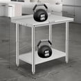 thumbnail image 3 of 36x24x35 In NSF Stainless Steel Prep Table with Backsplash and Hook 2-Tier Adjustable Undershelf Heavy Duty Workbench for Kitchen Restaurant Bakery, 3 of 7