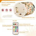 thumbnail image 5 of Yayeee Flameless Candles with Remote Flickering Battery Operated Multi Color Changing, Beige Retro Leaves, 5 of 7