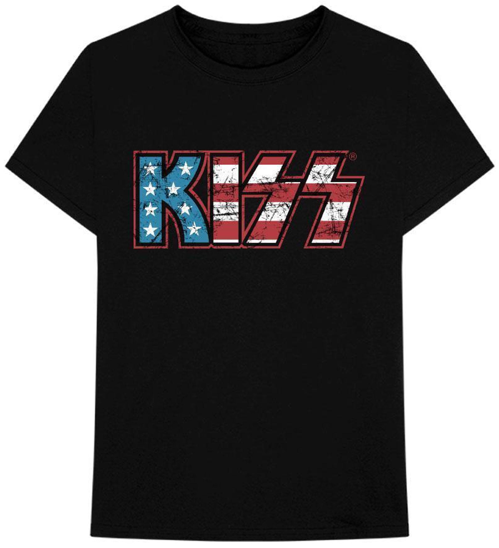 KISS Distressed Americana Logo Adult T 