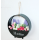 thumbnail image 3 of Maceta redonda de hierro forjado perfecta para decoración de interiores de hogar y oficina, gris JM  JM, 3 of 5