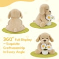 thumbnail image 3 of MorisMos 11.8" Dog Stuffed Animal with Flower,Stuffed Dog Puppy Plushies Toy, 3 of 7