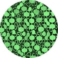 thumbnail image 1 of Ahgly Company Indoor Round Abstract Emerald Green Modern Area Rugs, 4' Round, 1 of 4