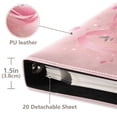 thumbnail image 4 of PU Leather Photo Album with Self-Adhesive Pages Scrapbook DIY Picture Holds 20+ Sheets Pink Rose Pattern, 4 of 9